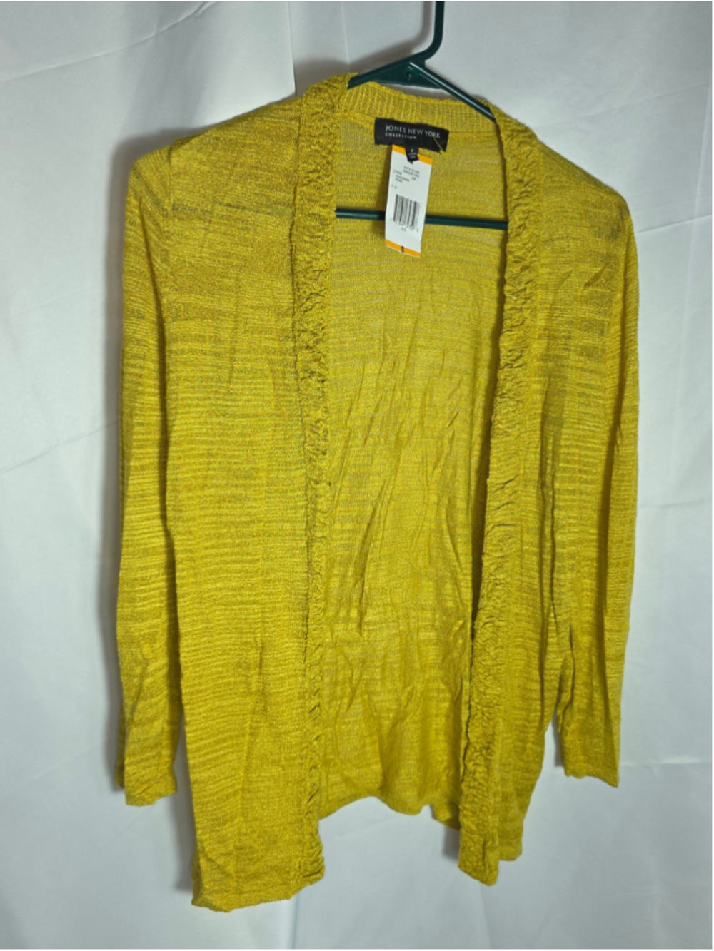 Women's Jones New York Cardigan Sweater Size S Yellow fall cozy new casual